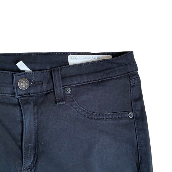 Rag & Bone Jean Legging Black Plush Skinny Mid Rise Stretch Denim Size 28 - Picture 4 of 14